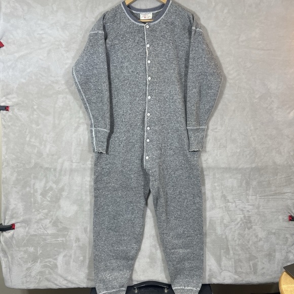 stanfields Other - Vintage 70s 80s Stanfields Heavyweight Wool Union Suit Thermal Underwear Size 44